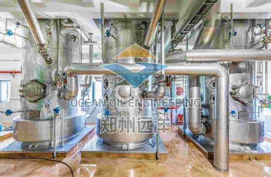 معدات تكرير زيت الطعام الأوتوماتيكية 200TPD مع تحكم PLC