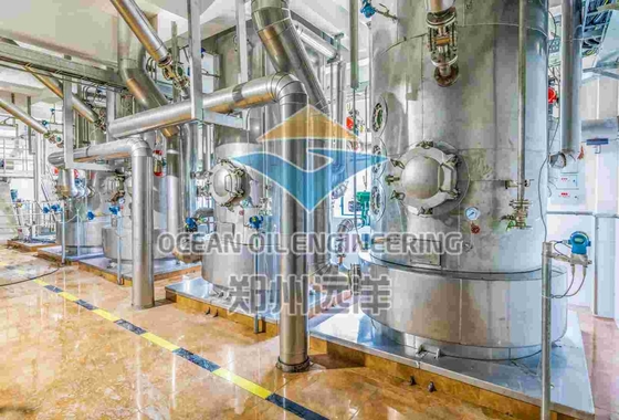 RBD معدات تجزئة زيت النخيل الجاف 3m فوهة ارتفاع الرمل