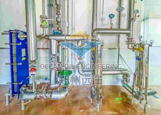 220V / 380V آلة تكرير الزيت الصغيرة الكربون الصلب لزيت الطعام