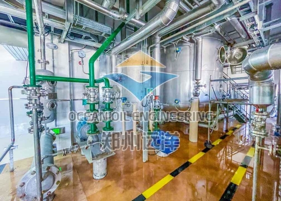 220V / 380V مصنع تكرير زيت الطعام SS والكربون الصلب أوتوماتيكي بالكامل