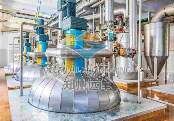 محطة تكرير زيوت الشاي المأكولات المستمرة 3 مرحلة 220V / 380V 10-5000 TPD