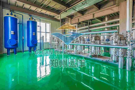تحكم PLC معدات تكرير الزيوت الصالحة للأكل 200 - 500TPD القدرة شهادة ISO9001