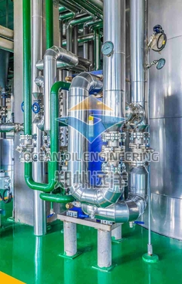 10-500 طن / يوم معدات الديزل الحيوي تبريد المياه مع نظام التحكم PLC