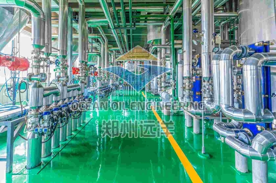 ISO9001 مصنع تكرير مادي 1000T / D لمعالجة زيت بذور القطن