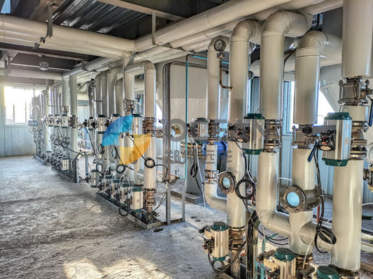 تكرير كيميائي أوتوماتيكي بالكامل لزيت الطعام 1000-1500 طن / يوم