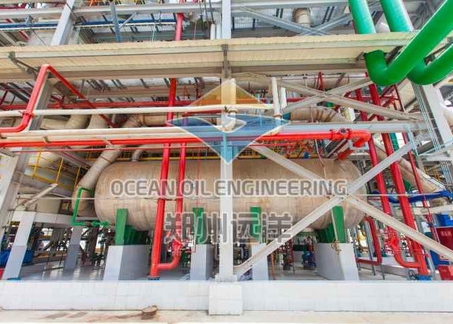 معدات تكرير زيت الطعام الفيزيائية 500TPD لخط إنتاج زيت نخالة الأرز